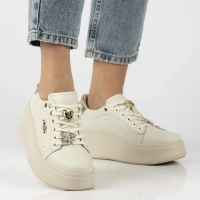Leather sneakers Filippo DP6790/25 BE beige
