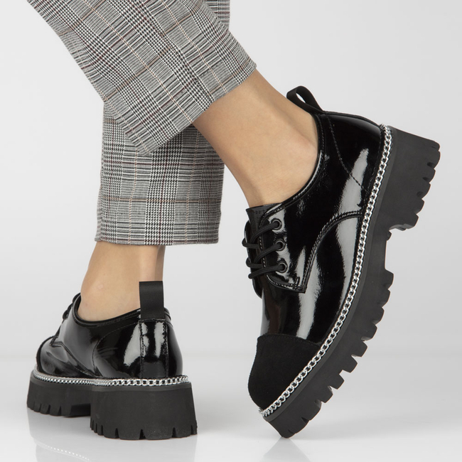 Leather shoes Filippo DP4581/23 BK black