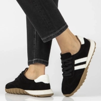 Skórzane sneakersy Filippo DP7534/26 BK czarne