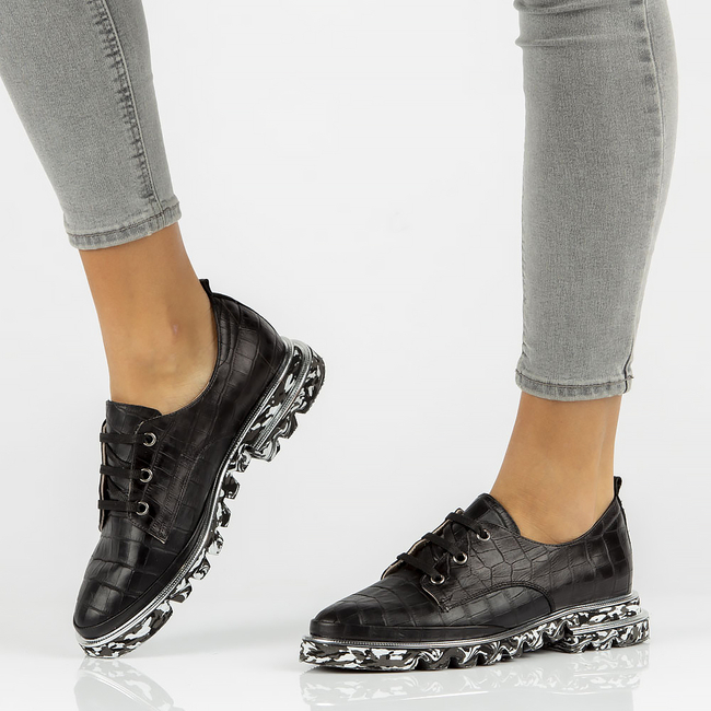 Leather shoes Filippo DP3918/22 BK black