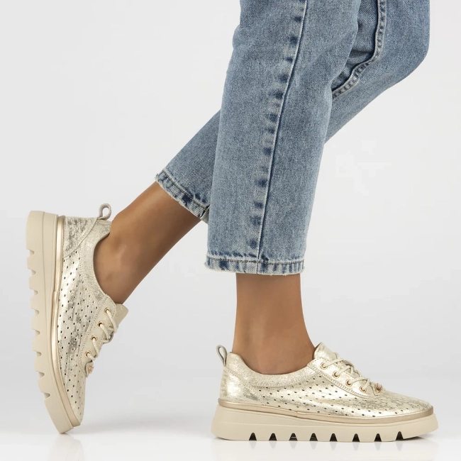 Leather shoes Filippo DP6995/25 GO gold