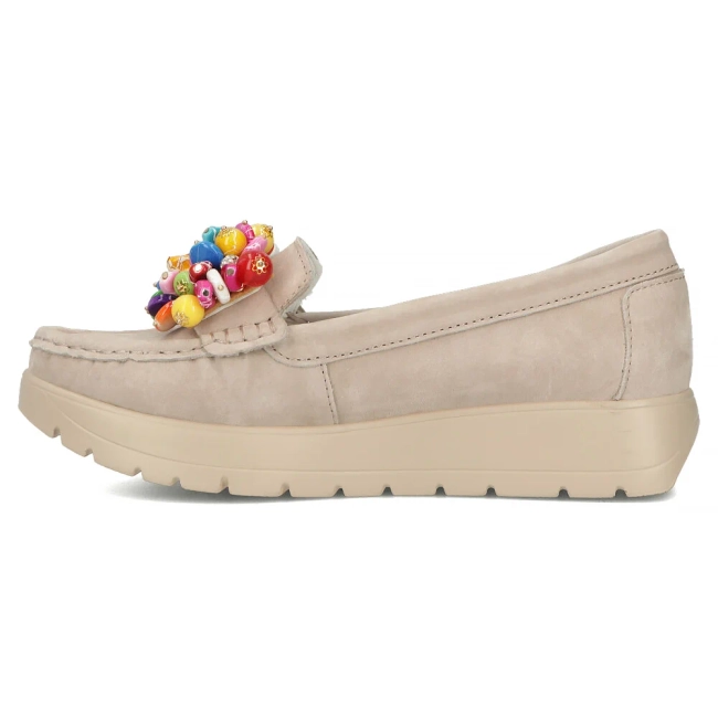 Leather loafers Filippo DP6828/25 BE beige