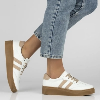 Skórzane sneakersy Filippo DP6776/25 WH BE białe