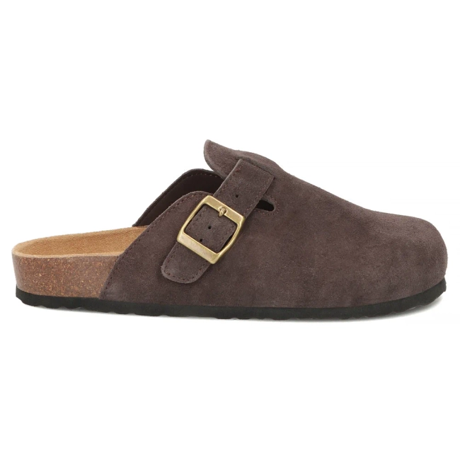 Skórzane klapki Filippo DK7918/26 D BR brązowe