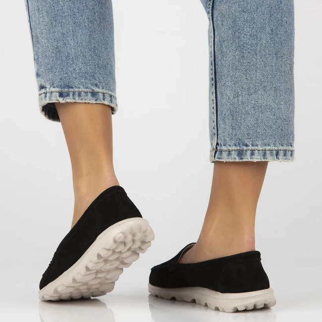 Skórzane mokasyny Filippo DP6751/25 BK czarne