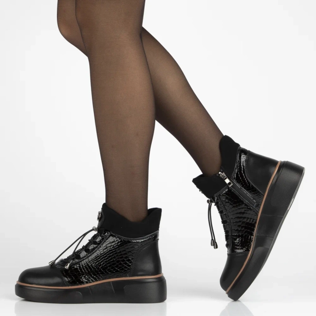 Leather ankle boots Filippo DBT7420/25 BK black