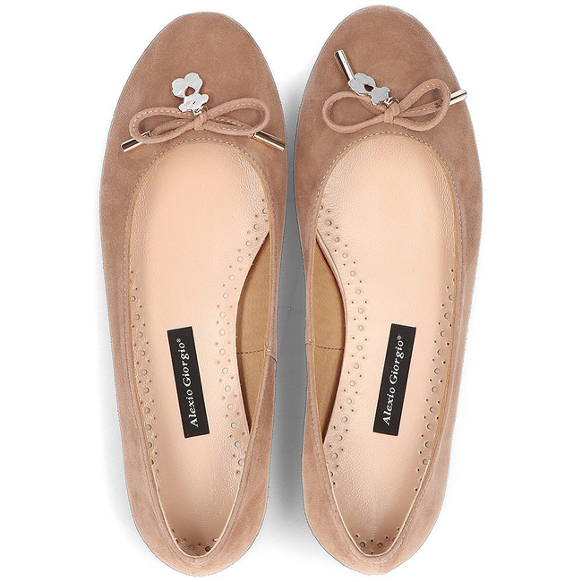 Leather ballerinas Alexio Giorgio 047 beige