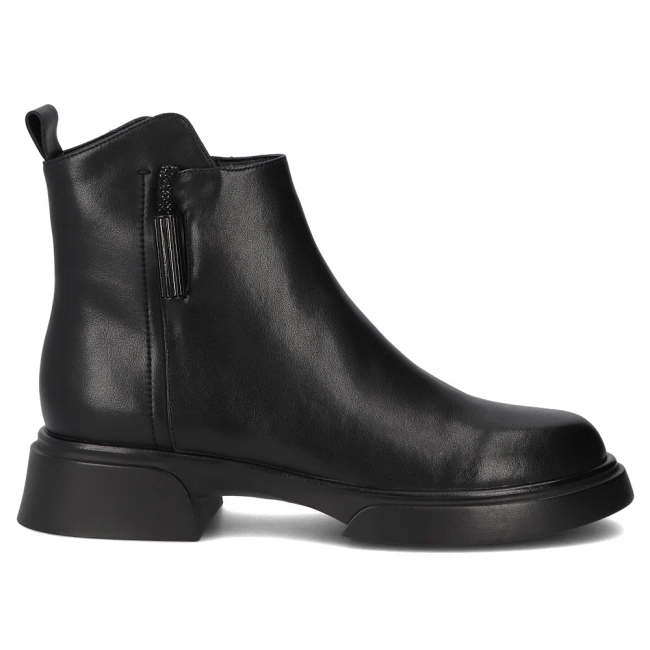 Skórzane botki Filippo DBT7380/25 BK czarne