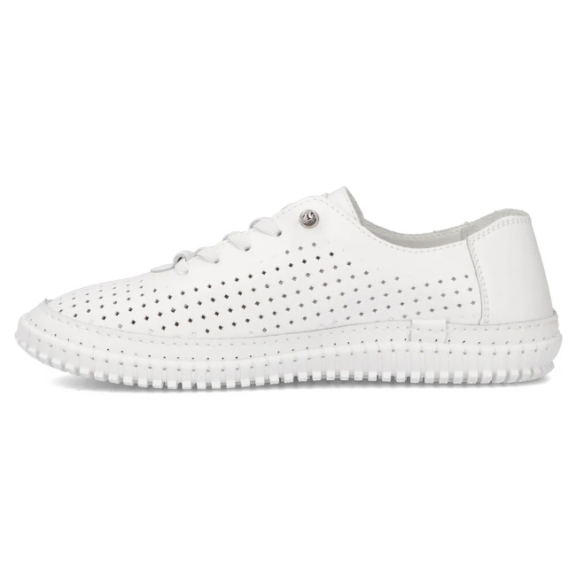 Skórzane półbuty Filippo DP6837/25 WH białe