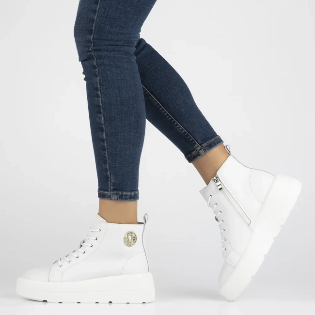 Leather ankle boots DBT6374/24 WH white