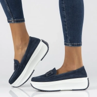 Leather shoes Filippo DP6132/24 NV navy blue