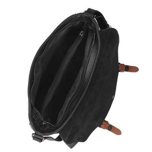 Handbag Toscanio Leather Messenger Bag C246 black