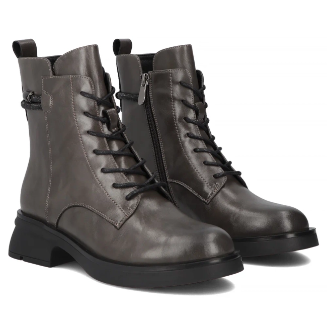 Leather ankle boots Filippo DBT7453/25 GR grey