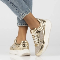 Leather sneakers Filippo DP6723/25 GO gold
