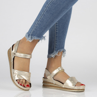 Leather sandals Filippo 50096 gold