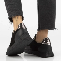 Leather sneakers Filippo DP7405/25 BK black