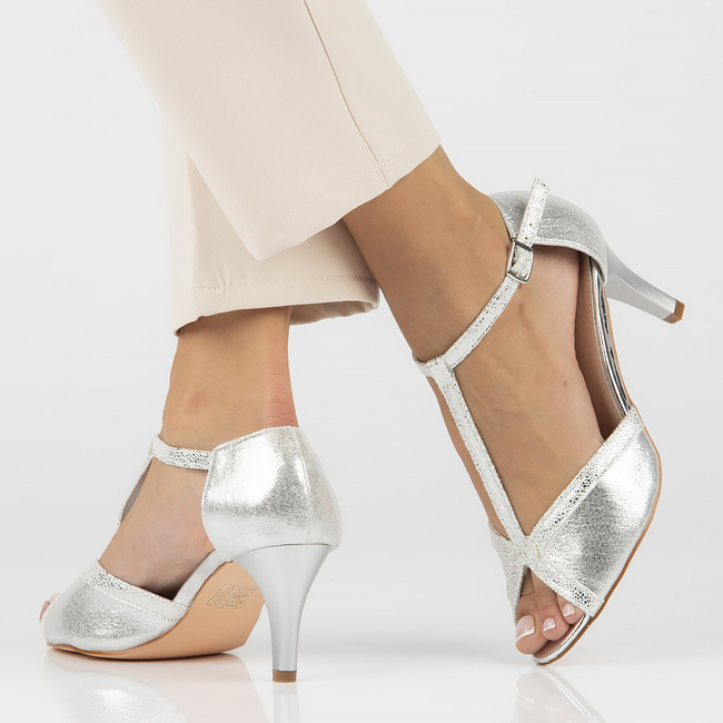 Sandały Filippo DS1360/23 SI srebrne
