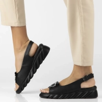 Leather sandals Filippo DS7011/25 BK black