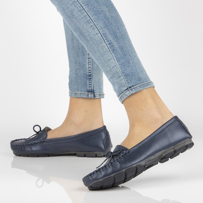 Leather loafers Filippo DP004/21 NV navy blue