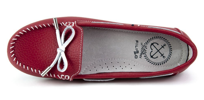 Mokasyny Filippo DP141/19 RD red