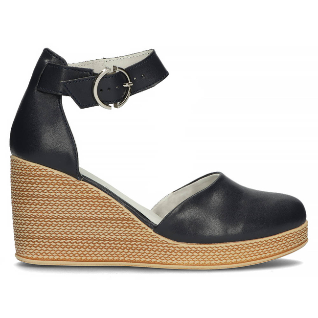 Leather sandals Filippo DP3519/22 NV navy blue