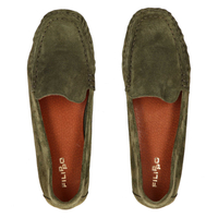 Mokasyny Filippo 10058 Oliwka Welur