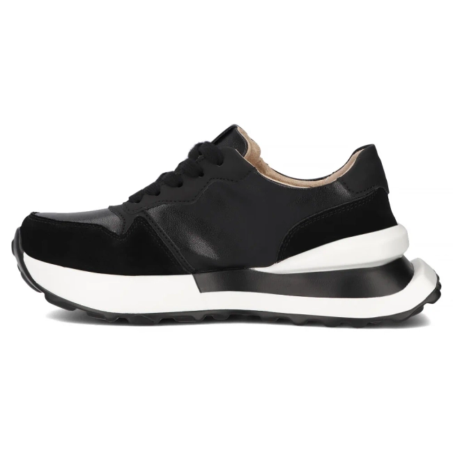 Skórzane sneakersy Filippo DP6762/25 BK czarne