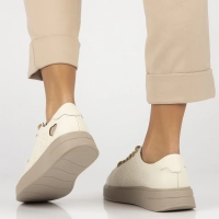 Skórzane sneakersy Filippo DP6701/25 BE beżowe