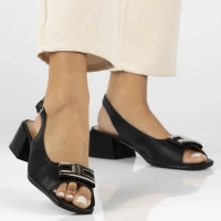 Leather sandals Filippo DS6986/25 BK black