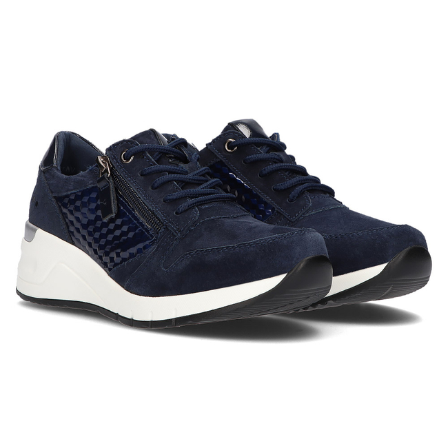 Leather Sneakers Filippo DP2052/21 NV navy blue