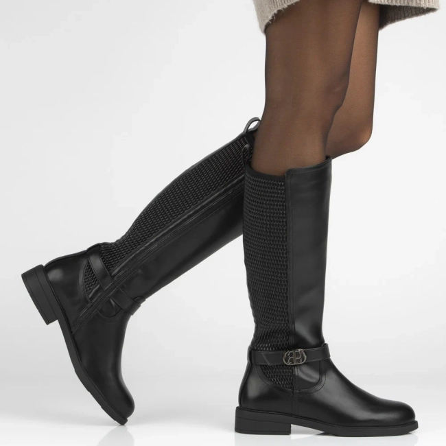 Leather boots Filippo DKZ7331/25 BK black