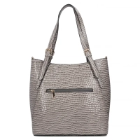 Szara torebka shopper grey croco