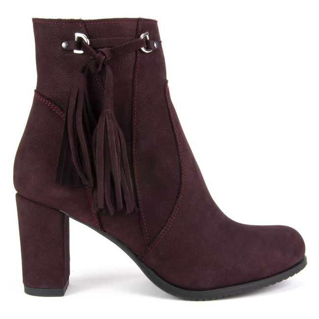 Ankle boots Claudio Rosetti 852/K Plum Nubuk