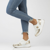 Skórzane Sneakersy Filippo DP3547/22 WH GO białe