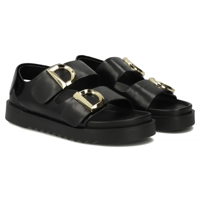 Leather sandals Filippo DS7829/26 BK black