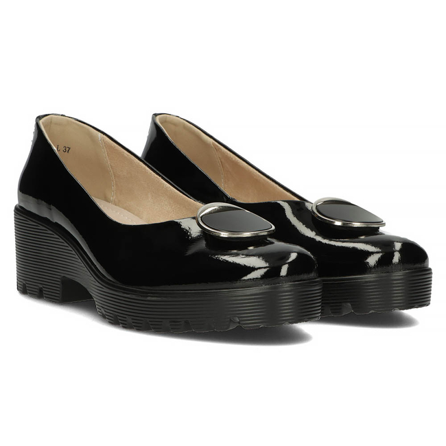 Leather shoes Filippo DP4569/23 BK L black