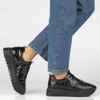 Skórzane sneakersy Filippo DP7284/26 BK CR czarne