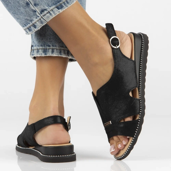 Leather sandals Filippo DS4470/24 BK black