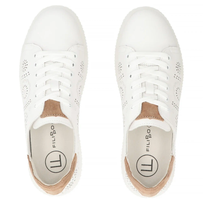 Leather shoes Filippo DP7681/26 WH white