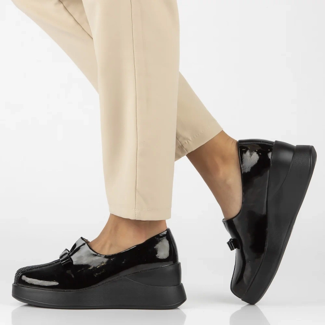 Leather shoes Filippo DP6441/24 BK L black