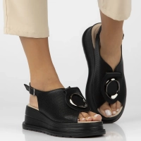 Leather sandals Filippo DS6756/25 BK black