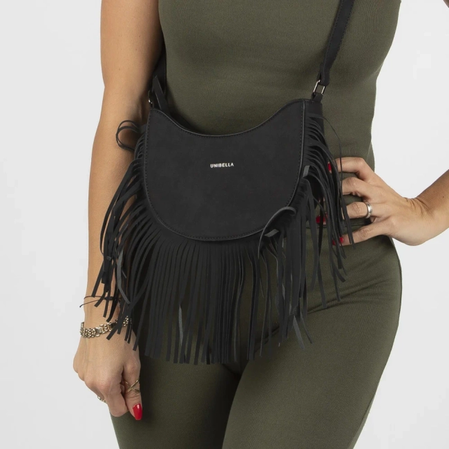 Black shoulderbag fringe bag