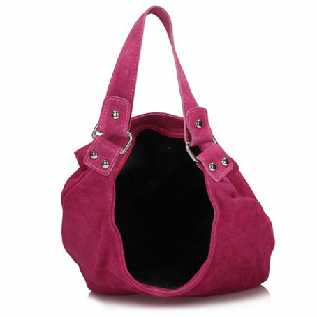 Handbag Toscanio Hobo Suede A284 fuchsia