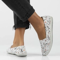 Leather shoes Filippo DP031/24 WH MLT white