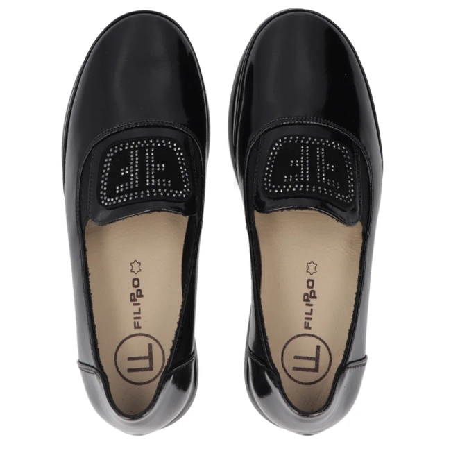 Leather shoes Filippo DP7396/25 BK L black