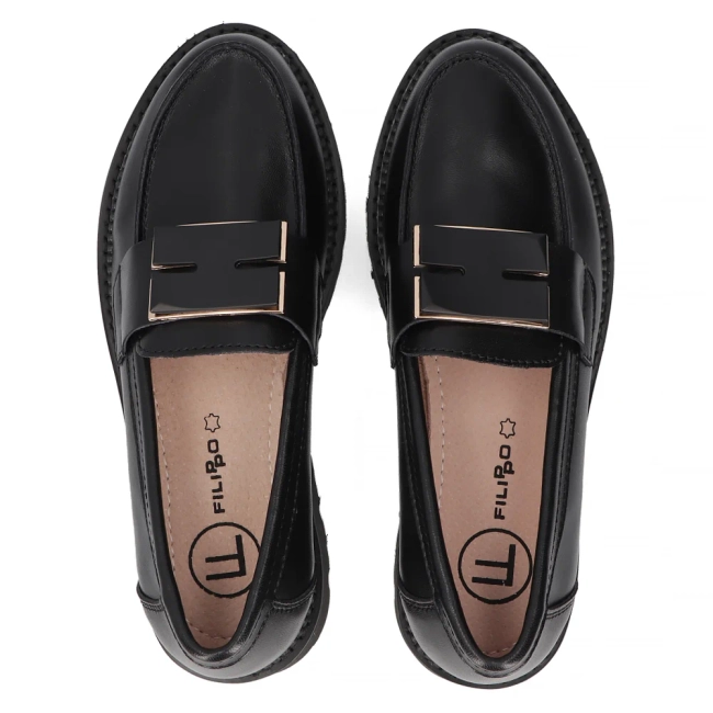 Leather shoes Filippo DP6450/24 BK black