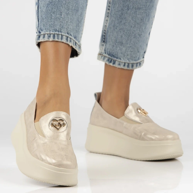 Leather shoes Filippo DP6794/25 BE beige