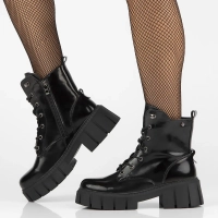 Leather boots Filippo DBT6438/24 BK black