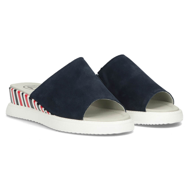 Leather slippers Filippo DK3615/22 NV navy