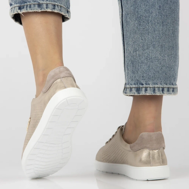 Skórzane sneakersy Filippo DP6738/25 GO złote